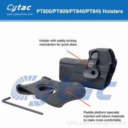 Taurus PT800 Holster, designed with polymer, soft silicone paddle, release button